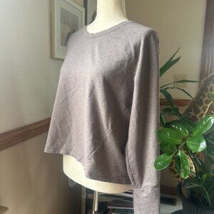 Athleta Terry Pullover Crew Sweatshirt, L